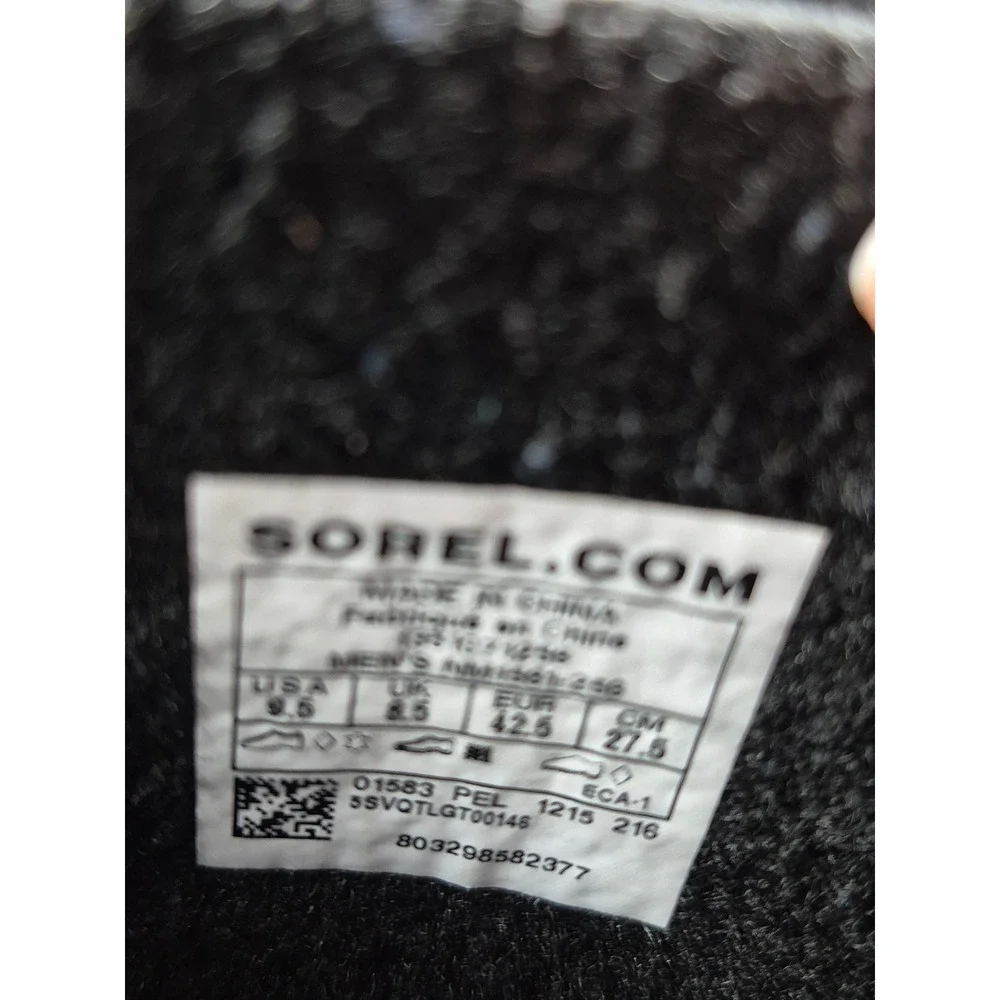 Sorel Premium Mens 9.5 Waterproof Leather Duck Boots Brown Rubber Lace Outdoor